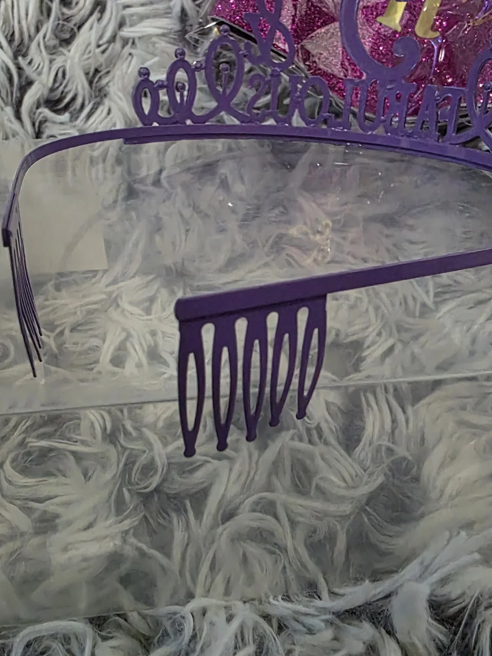 New 5th Birthday 'Fabulous' Purple Tiara Headband (Metal)